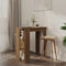 vidaXL Bar Table with Shelf Brown Oak 102x50x103.5 cm Engineered Wood