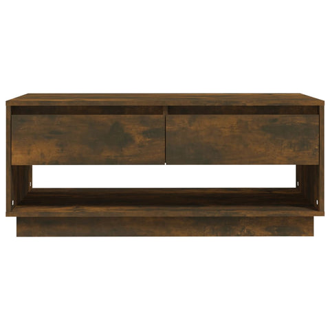 vidaXL Coffee Table Smoked Oak 102.5x55x44 cm Engineered Wood