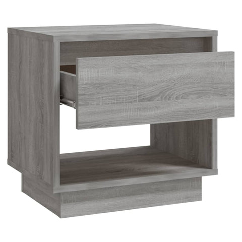 vidaXL Bedside Cabinet Grey Sonoma 45x34x44 cm Engineered Wood