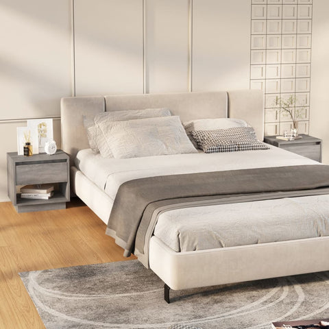 vidaXL Bedside Cabinets 2 pcs Grey Sonoma 45x34x44 cm Engineered Wood
