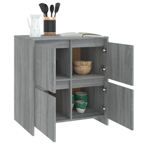 vidaXL Sideboard Grey Sonoma 70x41x75 cm Engineered Wood