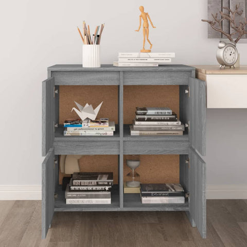vidaXL Sideboard Grey Sonoma 70x41x75 cm Engineered Wood