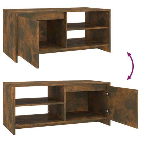 vidaXL Coffee Table Smoked Oak 102x50x45 cm Engineered Wood
