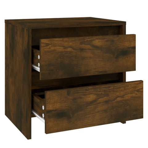 vidaXL Bedside Cabinets 2 pcs Smoked Oak 45x34.5x44.5 cm Engineered Wood