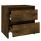 vidaXL Bedside Cabinets 2 pcs Smoked Oak 45x34.5x44.5 cm Engineered Wood