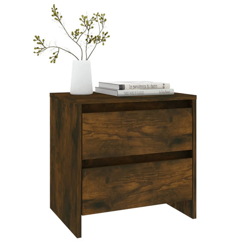 vidaXL Bedside Cabinets 2 pcs Smoked Oak 45x34.5x44.5 cm Engineered Wood