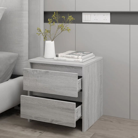 vidaXL Bedside Cabinet Grey Sonoma 45x34.5x44.5 cm Engineered Wood