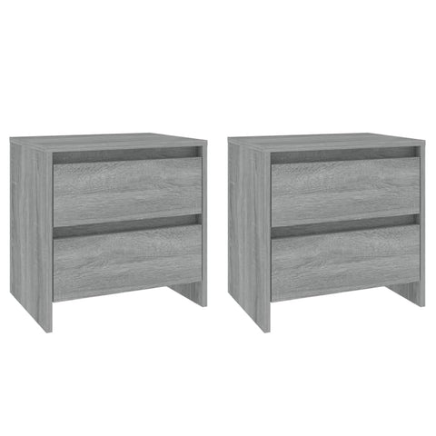 vidaXL Bedside Cabinets 2 pcs Grey Sonoma 45x34.5x44.5 cm Engineered Wood