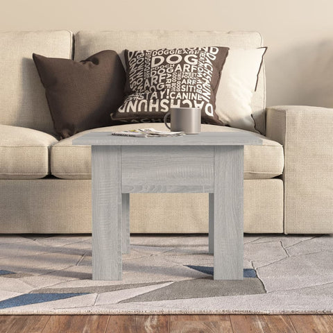 vidaXL Coffee Table Grey Sonoma 55x55x42 cm Engineered Wood