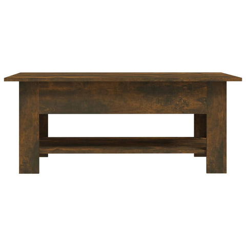 vidaXL Coffee Table Smoked Oak 102x55x42 cm Engineered Wood