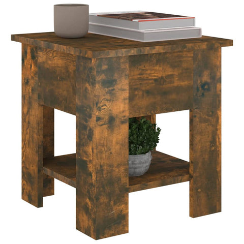 vidaXL Coffee Table Smoked Oak 40x40x42 cm Engineered wood