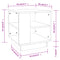 vidaXL Coffee Table Smoked Oak 40x40x43 cm Engineered Wood
