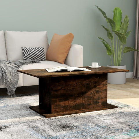 vidaXL Coffee Table Smoked Oak 102x55.5x40 cm Engineered Wood