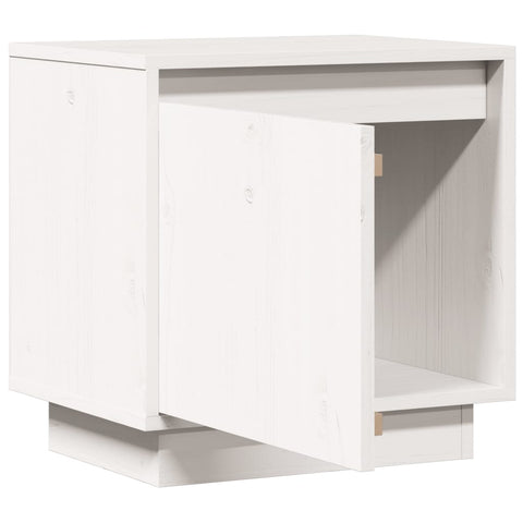 vidaXL Bedside Cabinet White 40x30x40 cm Solid Wood Pine