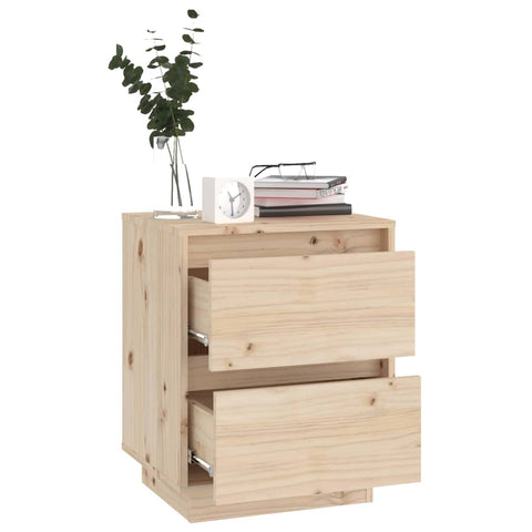 vidaXL Bedside Cabinet 40x35x50 cm Solid Wood Pine