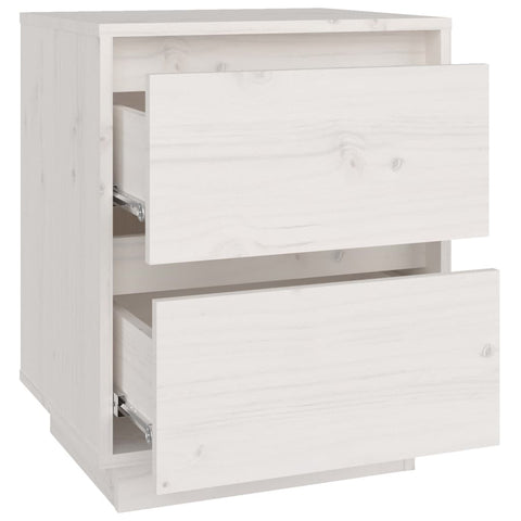 vidaXL Bedside Cabinets 2 pcs White 40x35x50 cm Solid Wood Pine