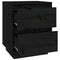 vidaXL Bedside Cabinets 2 pcs Black 40x35x50 cm Solid Wood Pine