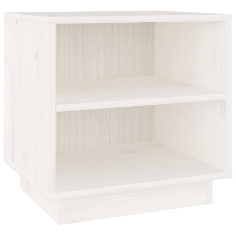 vidaXL Bedside Cabinet White 40x34x40 cm Solid Wood Pine