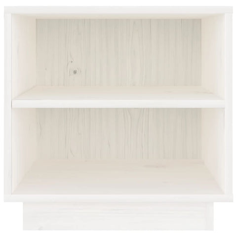 vidaXL Bedside Cabinet White 40x34x40 cm Solid Wood Pine