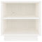 vidaXL Bedside Cabinet White 40x34x40 cm Solid Wood Pine