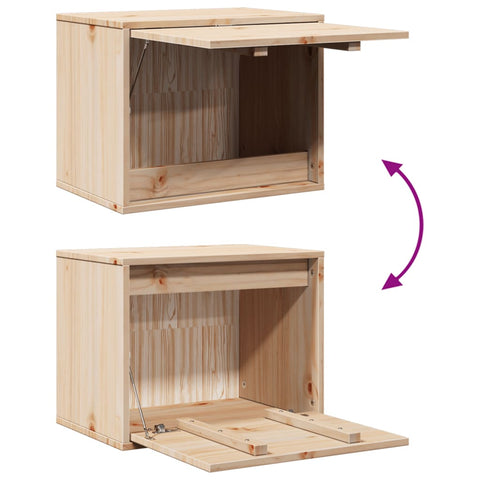 vidaXL Wall Cabinet 45x30x35 cm Solid Pinewood