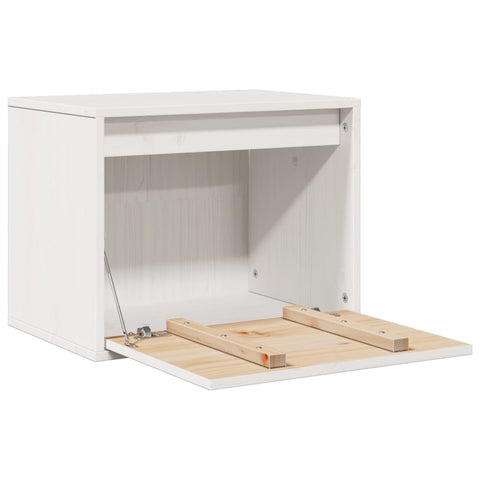 vidaXL Wall Cabinet White 45x30x35 cm Solid Pinewood