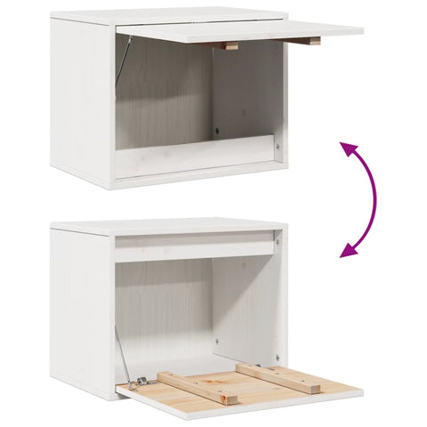 vidaXL Wall Cabinet White 45x30x35 cm Solid Pinewood