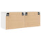 vidaXL Wall Cabinets 2 pcs White 45x30x35 cm Solid Pinewood