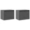 vidaXL Wall Cabinets 2 pcs Grey 45x30x35 cm Solid Pinewood