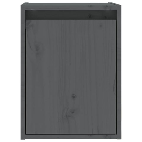 vidaXL Wall Cabinets 2 pcs Grey 30x30x40 cm Solid Wood Pine
