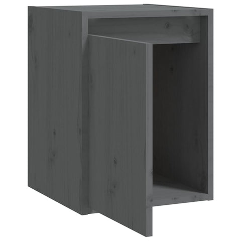 vidaXL Wall Cabinets 2 pcs Grey 30x30x40 cm Solid Wood Pine