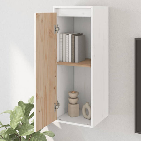 vidaXL Wall Cabinet White 30x30x80 cm Solid Wood Pine