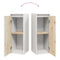 vidaXL Wall Cabinet White 30x30x80 cm Solid Wood Pine