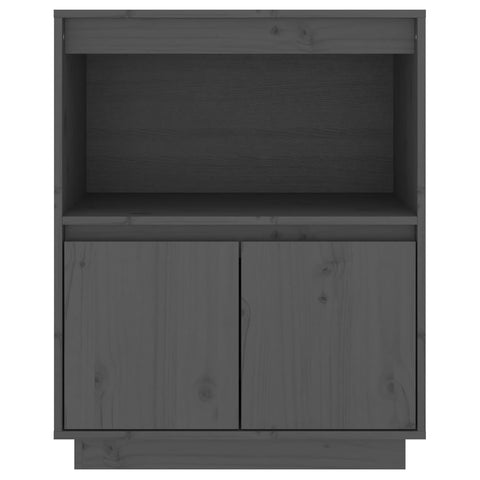 vidaXL Sideboard Grey 60x34x75 cm Solid Wood Pine
