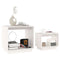 vidaXL Nesting Coffee Tables 2 pcs White Solid Wood Pine
