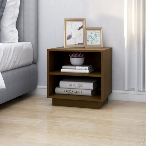 vidaXL Bedside Cabinet Honey Brown 40x34x40 cm Solid Wood Pine