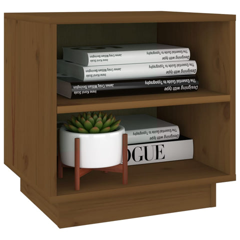 vidaXL Bedside Cabinet Honey Brown 40x34x40 cm Solid Wood Pine