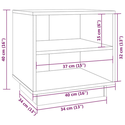 vidaXL Bedside Cabinets 2 pcs Honey Brown 40x34x40 cm Solid Wood Pine