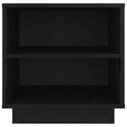 vidaXL Bedside Cabinet Black 40x34x40 cm Solid Wood Pine