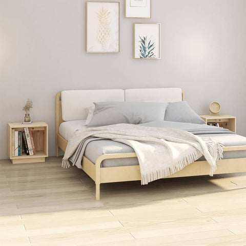 vidaXL Bedside Cabinets 2 pcs 40x30x40 cm Solid Wood Pine