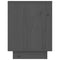 vidaXL Bedside Cabinet Grey 40x30x40 cm Solid Wood Pine