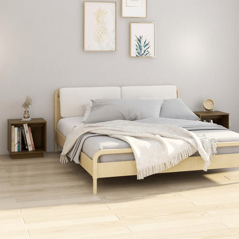 vidaXL Bedside Cabinets 2 pcs Honey Brown 40x30x40 cm Solid Wood Pine