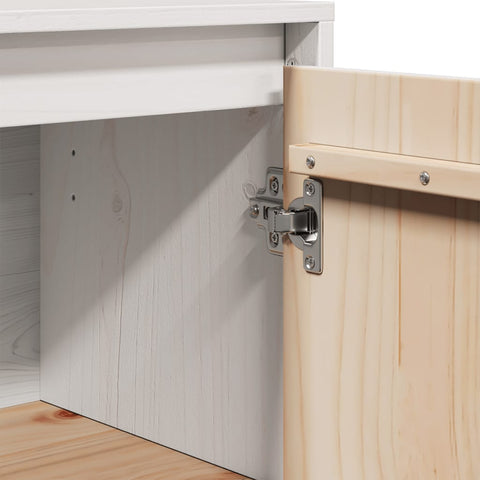 vidaXL Sideboard White 60x34x75 cm Solid Wood Pine