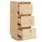 vidaXL Sideboards 2 pcs 32x34x75 cm Solid Wood Pine