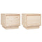 vidaXL Bedside Cabinets 2 pcs 35x34x32 cm Solid Wood Pine