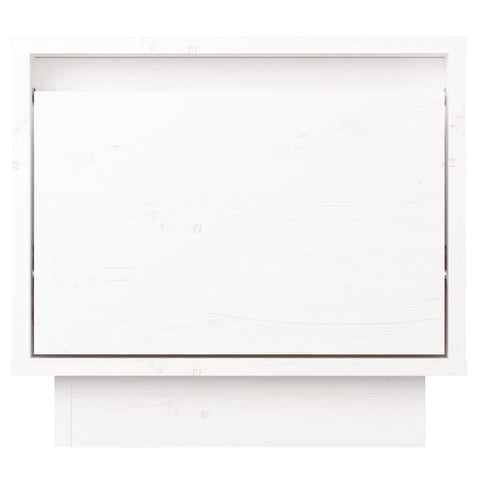 vidaXL Bedside Cabinet White 35x34x32 cm Solid Wood Pine
