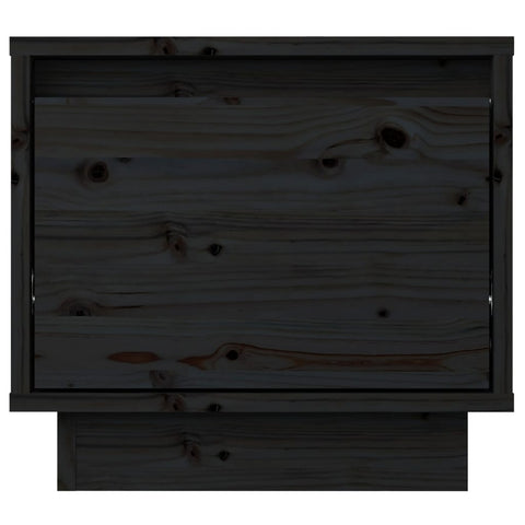 vidaXL Bedside Cabinets 2 pcs Black 35x34x32 cm Solid Wood Pine