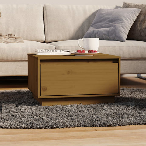 vidaXL Coffee Table Honey Brown 55x56x32 cm Solid Wood Pine