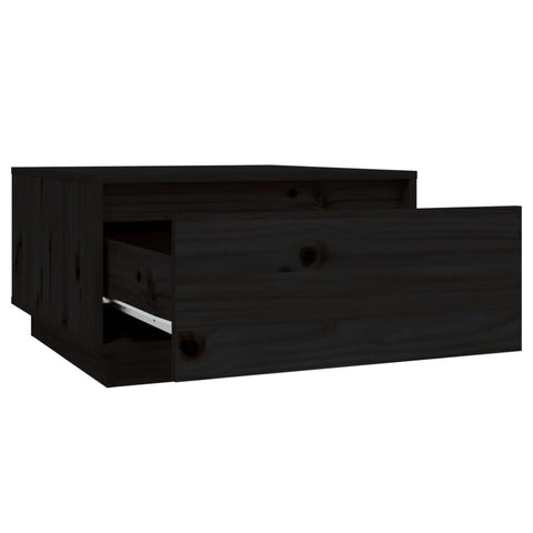 vidaXL Coffee Table Black 55x56x32 cm Solid Wood Pine