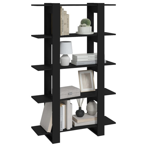 vidaXL Book Cabinet/Room Divider Black 100x30x160 cm